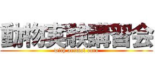 動物実験講習会 (with animal care)