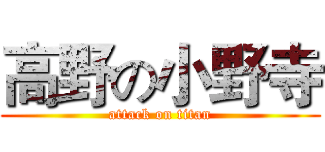 高野の小野寺 (attack on titan)