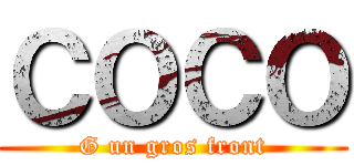 ＣＯＣＯ (G un gros front)