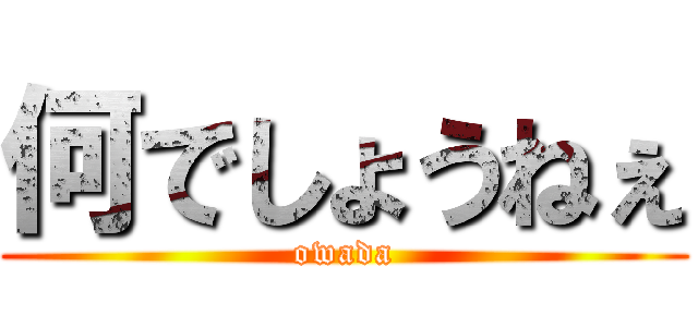 何でしょうねぇ (owada)
