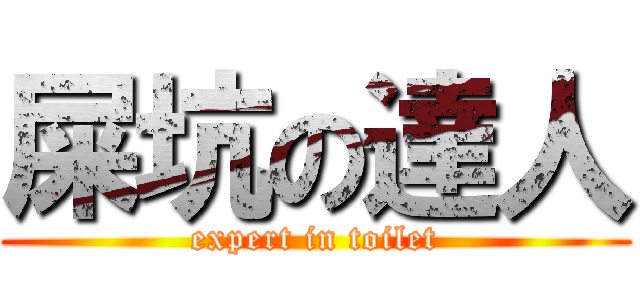 屎坑の達人 (expert in toilet)