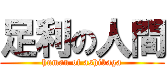 足利の人間 (human of ashikaga)