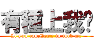 有種上我啊 (If you can,Come to fuck me)