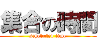集合の時間 (scheduled time)