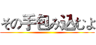 その手包み込むよ ()