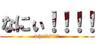 なにぃ！！！！ (what's!!!!)