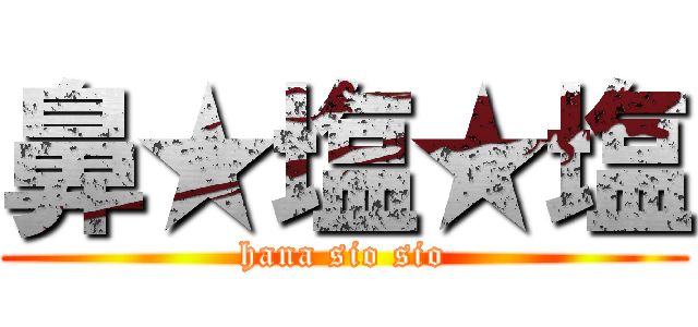 鼻★塩★塩 (hana sio sio)