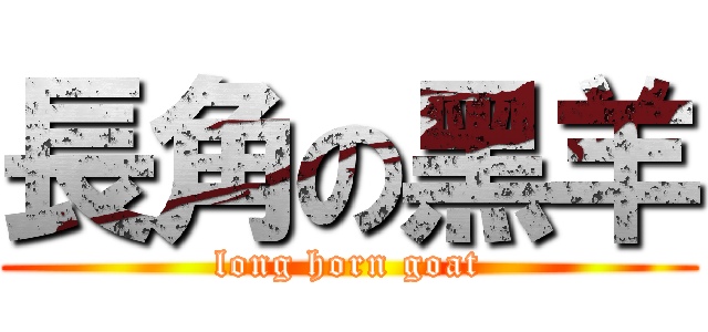 長角の黑羊 (long horn goat)