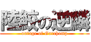 陸鮫の逆鱗 (outage of Garchomp)