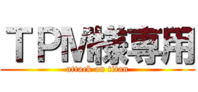ＴＰＭ様専用 (attack on titan)