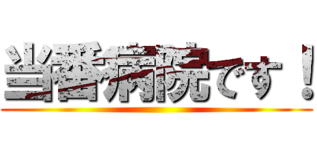 当番病院です！ ()