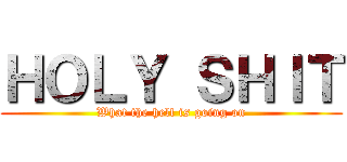 ＨＯＬＹ ＳＨＩＴ (What the hell is going on)