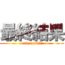 最終結果 ( end result )