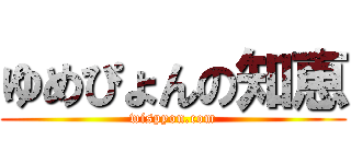 ゆめぴょんの知恵 (wispyon.com)