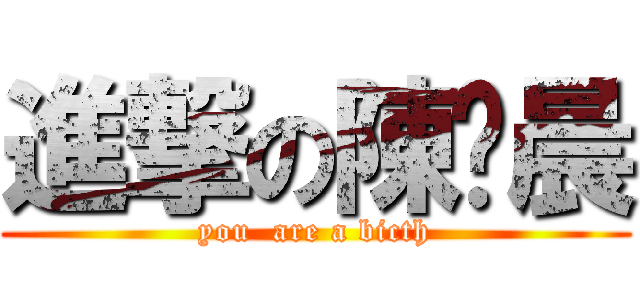 進撃の陳瑋晨 (you  are a bicth)