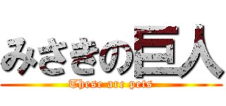 みさきの巨人 (These are pets)