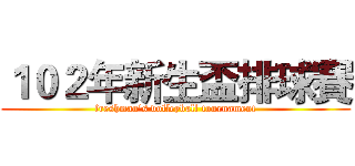 １０２年新生盃排球賽 (freshman's volleyball tournament)