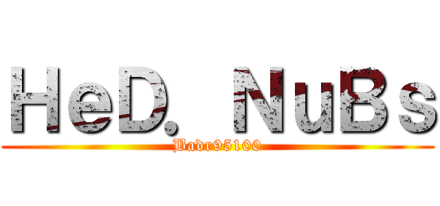 ＨｅＤ．ＮｕＢｓ (Badr95100)