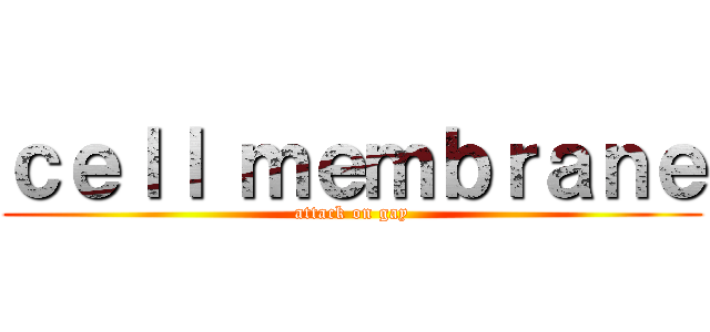 ｃｅｌｌ ｍｅｍｂｒａｎｅ (attack on gay)