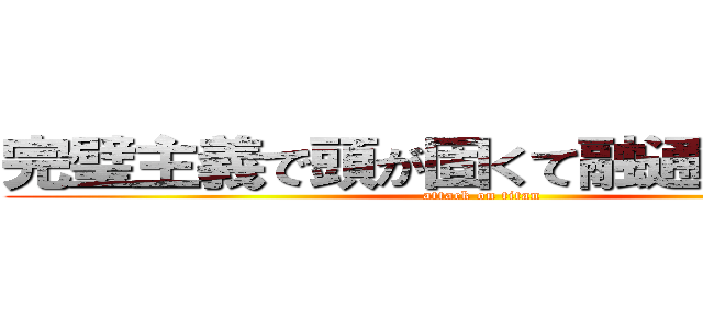 完璧主義で頭が固くて融通が利かない (attack on titan)