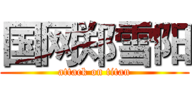 国网郑雪阳 (attack on titan)