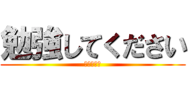 勉強してください (𝚜𝚝𝚞𝚍𝚢)