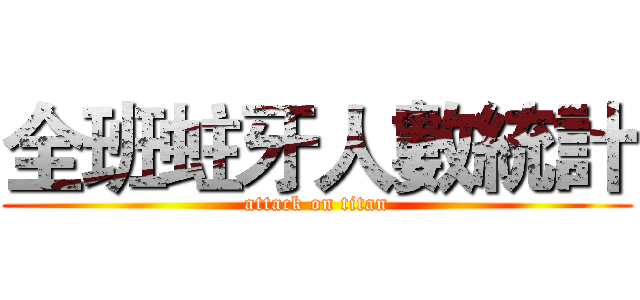 全班蛀牙人數統計 (attack on titan)