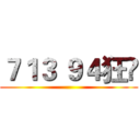 ７１３ ９４狂👍 ()