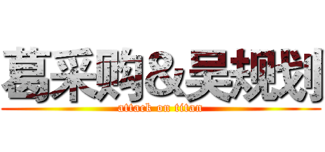 葛采购＆吴规划 (attack on titan)