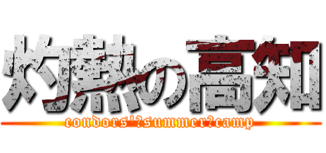 灼熱の高知 (condors'　summer　camp)