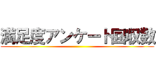 満足度アンケート回収数 ()