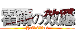 霍爾の效應 (Hall Effect)