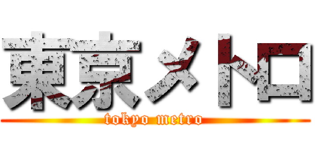 東京メトロ (tokyo metro)