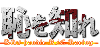 恥を知れ (Kids handle R/C Racing)