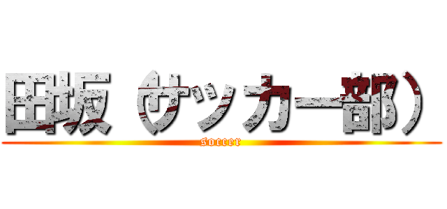田坂（サッカー部） (soccer)