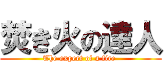 焚き火の達人 (The expert of a fire )