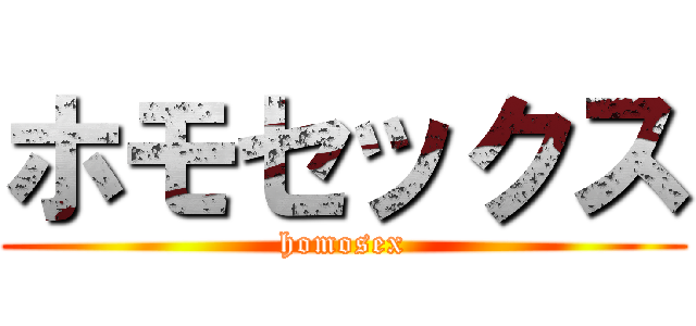 ホモセックス (homosex)