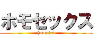 ホモセックス (homosex)