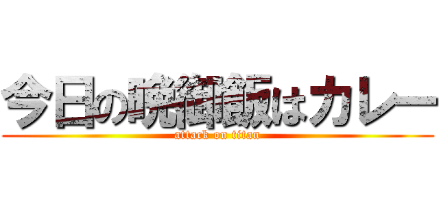 今日の晩御飯はカレー (attack on titan)