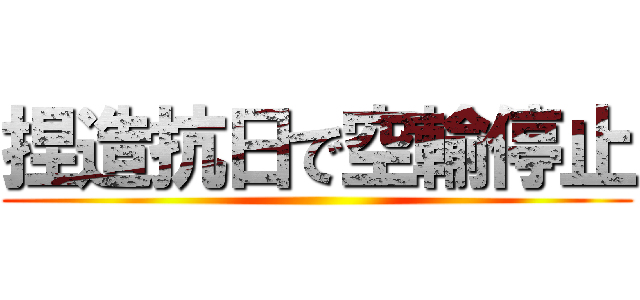 捏造抗日で空輸停止 ()