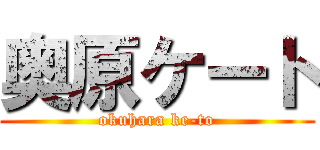 奥原ケート (okuhara ke-to)