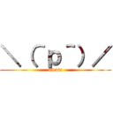 ＼（＾ｐ＾）／ (owata)