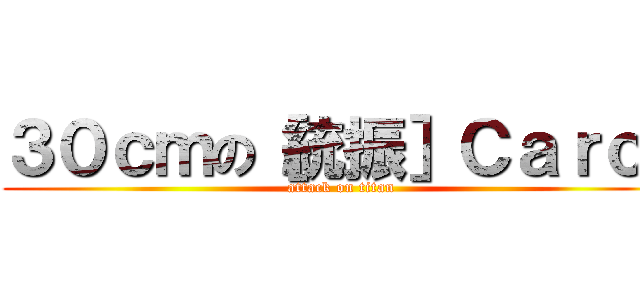 ３０ｃｍの［統振］Ｃａｒｏｌ (attack on titan)