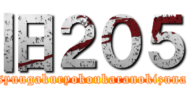 旧２０５ (syuugakuryokoukaranokizuna)