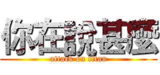 你在說甚麼 (attack on titan)