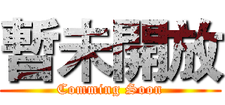 暫未開放 (Comming Soon)