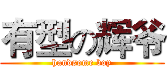 有型の辉爷 (handsome boy)