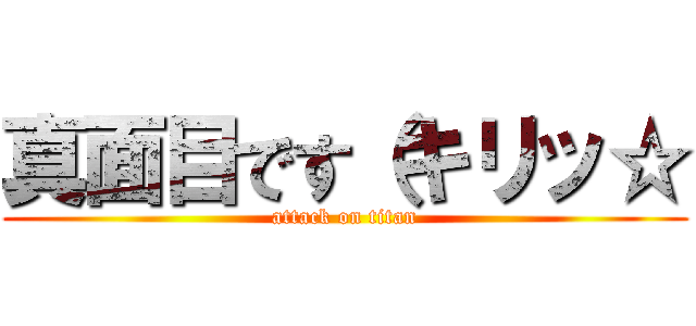 真面目です（キリッ☆ (attack on titan)