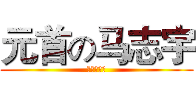 元首の马志宇 (我们不一样)