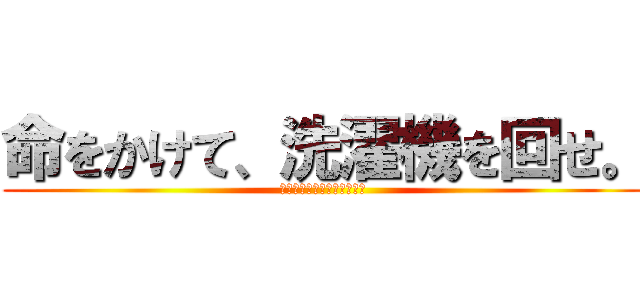 命をかけて、洗濯機を回せ。 (命をかけて、洗濯機を回せ。)